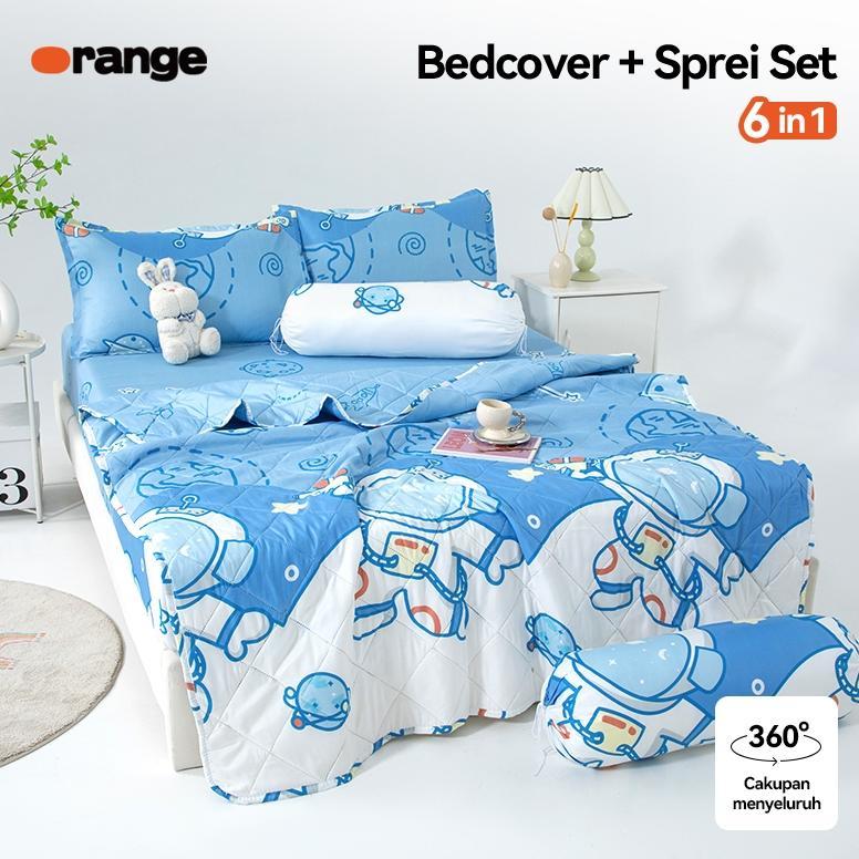 Bedcover set 120X200CM 160x200CM 180x200CM SELIMUT sprei + bedcover+sarung bantal dan sarung guling