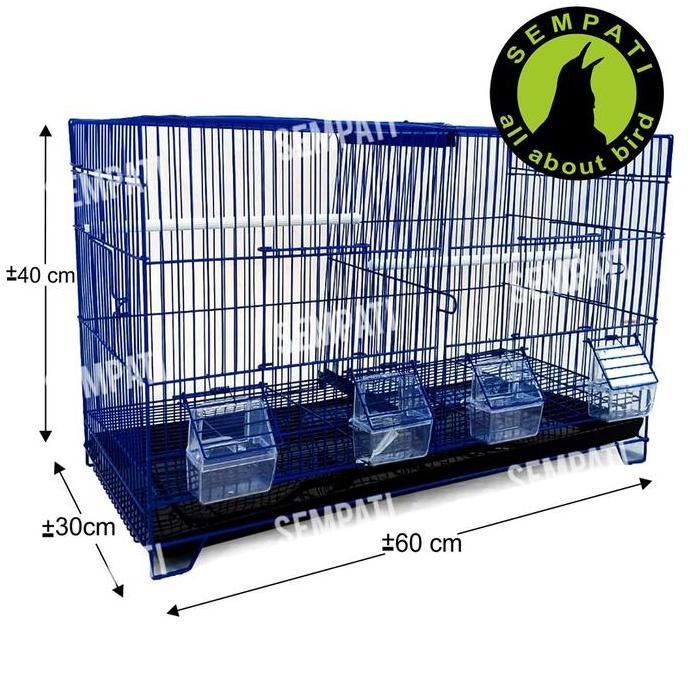 Sangkar kandang umbaran sekat 60x30x40 kandang ternak burung lovebird