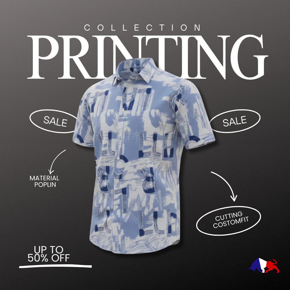 RICARDO Collection Kemeja Pria Motif 1 Saku