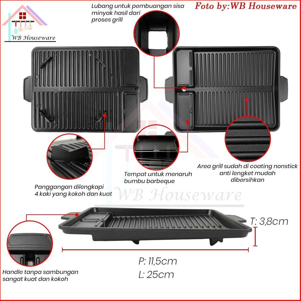 Fgk-24 Royalta Panggangan Set Barbeque Grill Pan Bulat Anti Lengket / Bulgogi Segi Yakiniku Bakaran 