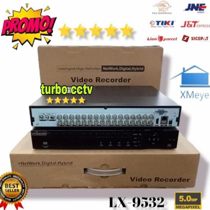 DVR/XVR XMEYE 32CH / 32 CHANNEL 5in 1 + 2 SLOT HDD GARANSI 1TH
