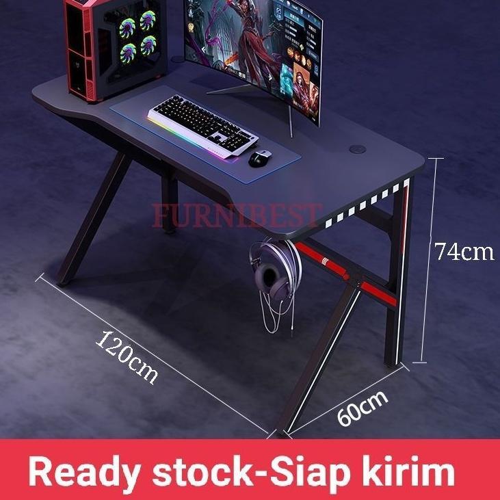 Meja Gaming Karbon Top Mg805 Black/Pink