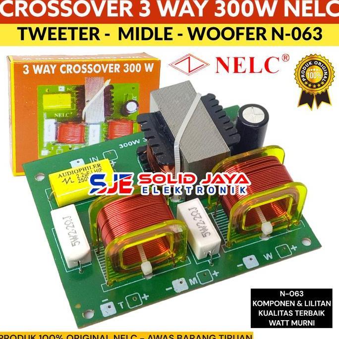 Terpopuler- Crossover 3 Way Tweeter Midle Woofer 300W N063 Nelc - Crosover Nelc Tweter Middle Vocal 