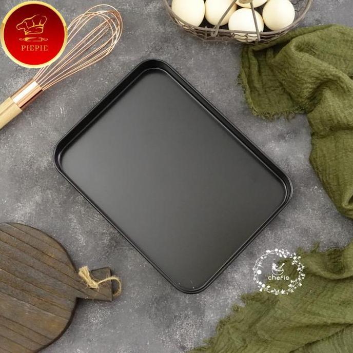 Loyang Persegi Panjang Ekonomis 24cm Anti Lengket/ Loyang Oven - Black