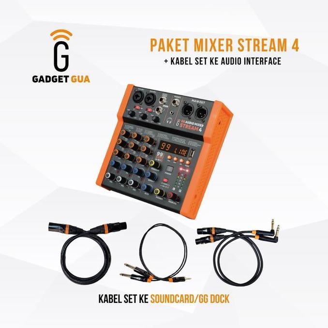 Musiq- Paket Gg Audio Mixer Stream 4 - Professional Audio Mixer For Karaoke Live Streamer