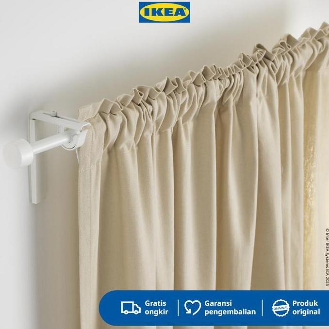 IKEA RACKA Batang Tirai Gorden/Jendela Adjustable 120-210cm Logam