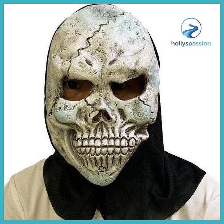 (ORI) TOPENG HALLOWEEN PARTY MASK TOPENG HANTU TOPENG SERAM TOPENG FULL KEPALA KARET SOFT REALISTIC 