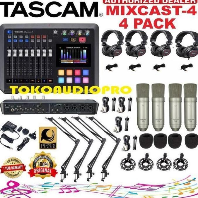 Paket Podcast Tascam Mixcast-4 Paket Broadcast Live Podcast Terlaris