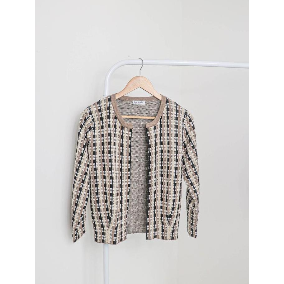 FARAH Blazer atasan rajut tangan panjang. Wanita