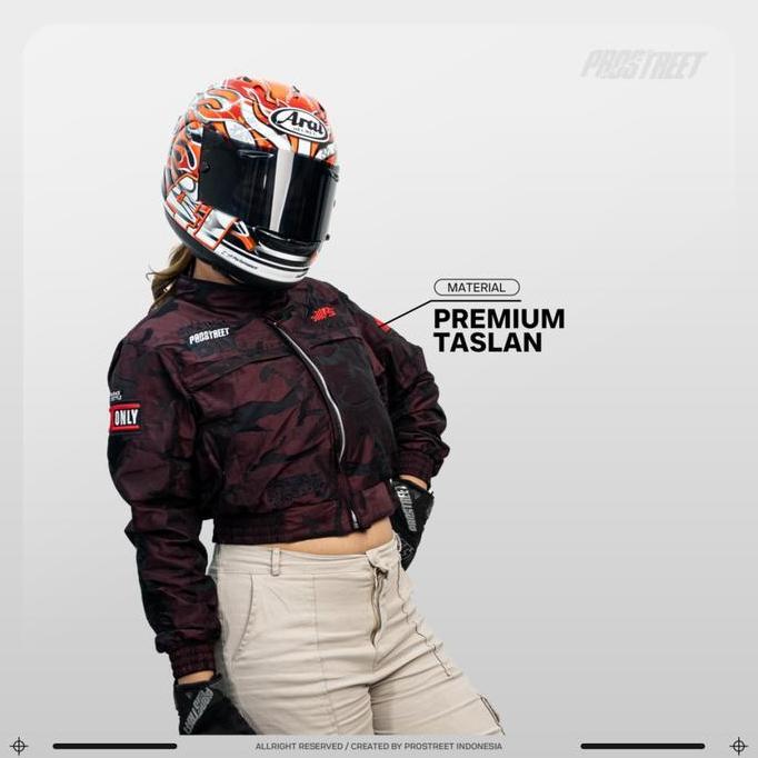 Jaket Bomber Prostreet Scarlet Camo Red