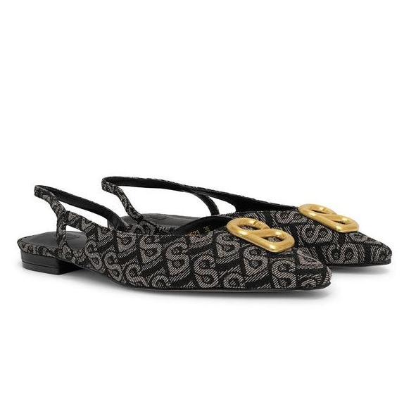 BUTTONSCARVES Bimu Slingback Shoes - Black ORINAL