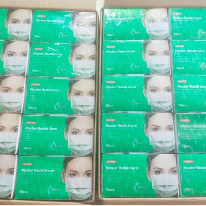 READY Masker Medis OneMed Earloop 3ply Grosir 1 Karton isi 20 box Masker Karet OneMed G00D QU4LITY
