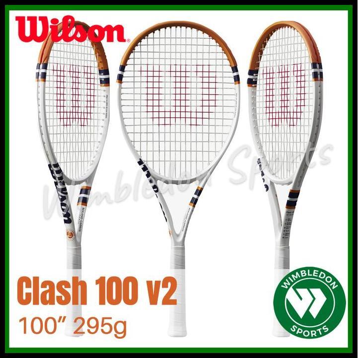 Best Seller Raket Tenis Wilson Clash 100 V2 Roland Garros 2023 / Wilson Clash Rg