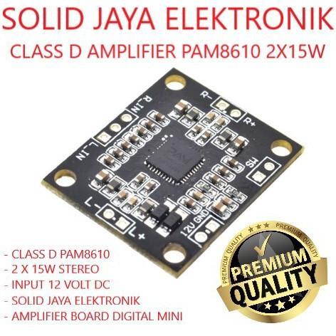AudioWhell- POWER CLASS D MINI PAM8610 12V KIT AMPLIFIER PAM 8610 2X15W STEREO 12V HI FI AMPLIFIER M