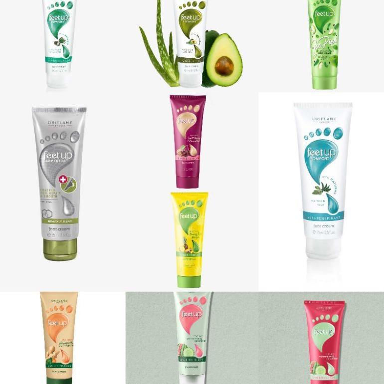 CantikQ- Feet Up Sweet Cherry&Almond Oil/Feet Up Watermelon Foot Cream/Foot Scrub/Feet Up Pineapple/