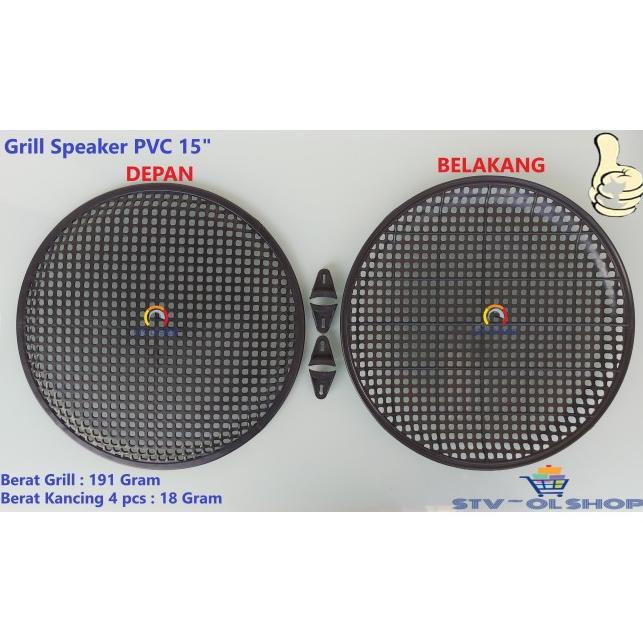 AudioWhell- Ram Speaker 15" / Grill PVC 15 inch / Tutup Pelindung Speaker 15in