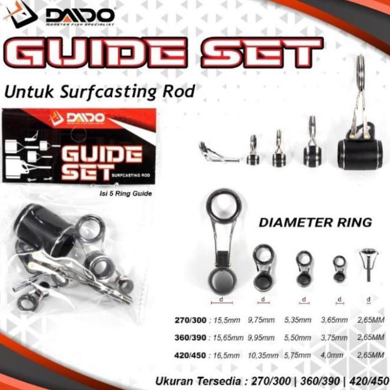 READYGan- Ring guide set daido surf tigershark cincin joran pancing pasiran