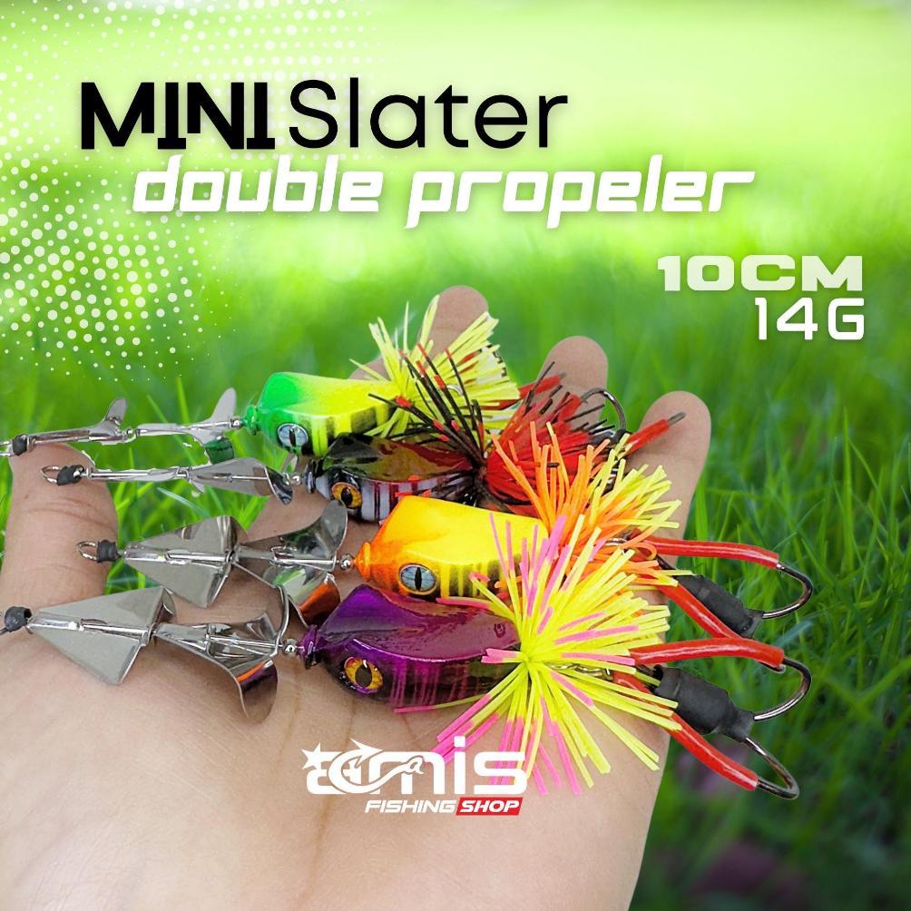 READYGan- Mini Slater Double Propeler Buzz Slash Bait Umpan Casting Gabus Toman Lure