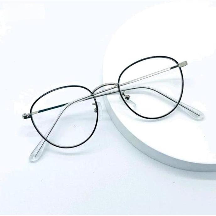 Bisainstan- Kacamata Termurah Frame Kecil Bulat Besi Premium 2733