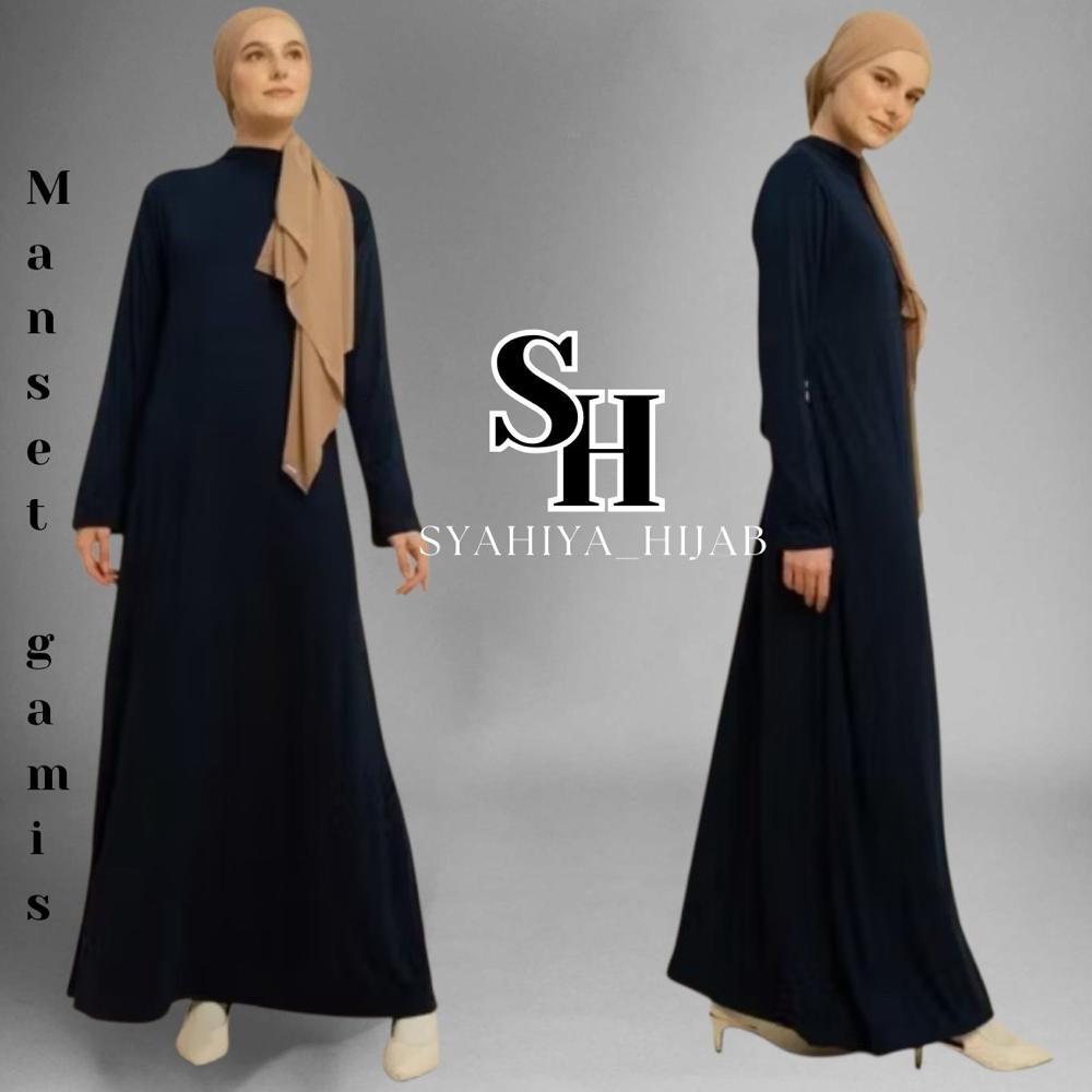 Manset gamis lengan panjang rayon | manset gamis lengan panjang bahan kaos rayon