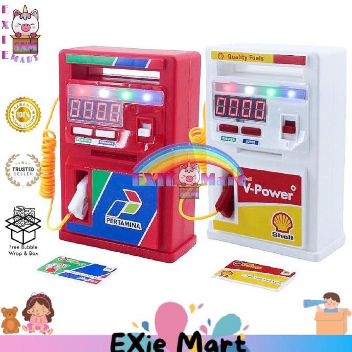 MAINAN ANAK POM BENSIN PERTAMINA - MAINAN ANAK ISI BENSIN MOBIL RKC MINI SPBU NYALA LAMPU SUARA PLAY