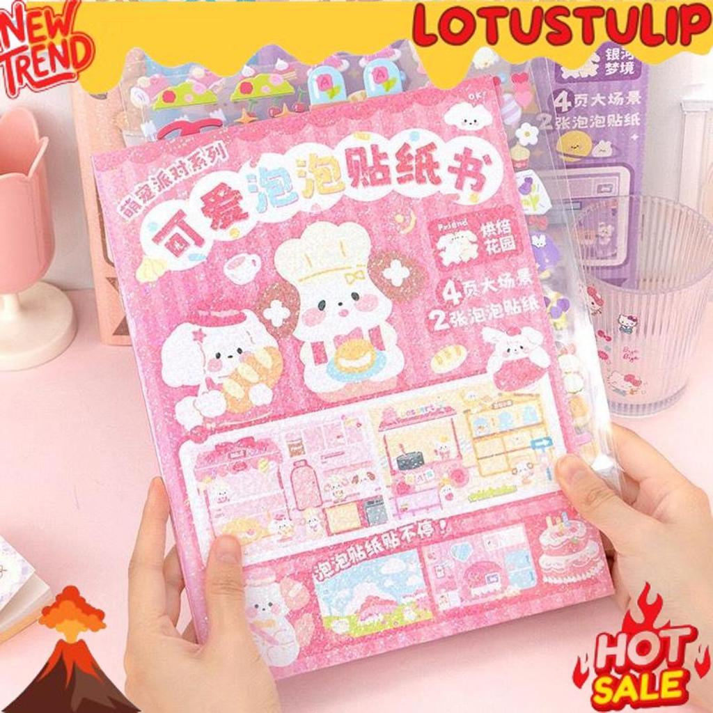 Buku Stiker DIY BEAR Quite Book Beruang Landscape Sticker Ruangan New