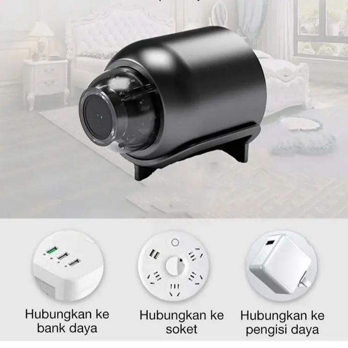 Ems Kamera Mini Wifi Cctv Mini Tersembunyi Tanpa Kabel 1080P Cctv Wifi Jarak Jauh Lewat Hp Camera Cc