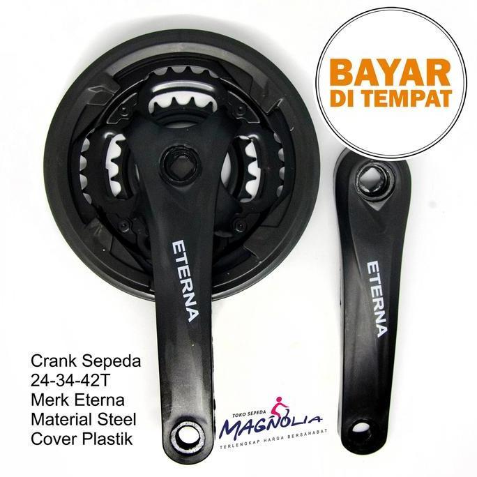 Promo Crankset Crank 3 Speed Gir Gear Depan Sepeda Gunung MTB Balap Arm 170 Diskon
