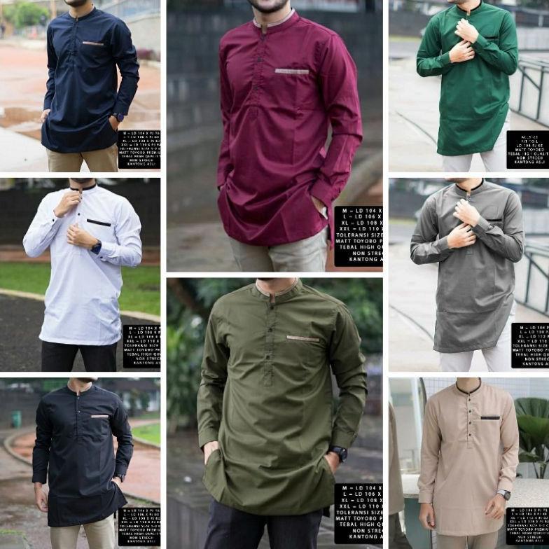 Qaireen Baju Muslim Koko ANWA LENGAN PANJANG TERBARU size M-L-XL-XXL