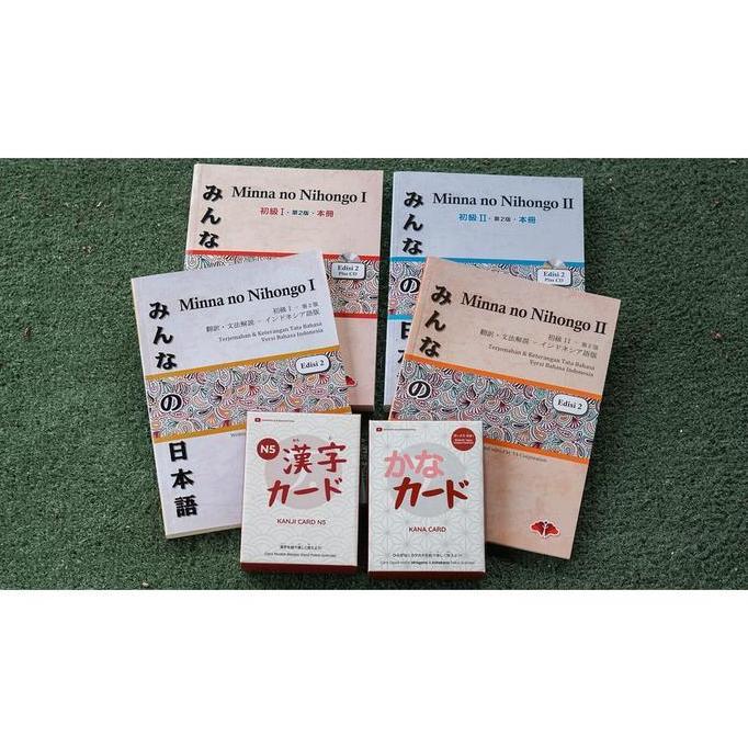 PROMO BUNDLING | Minna no nihongo Shokyu 1&2 + Kanji Card N5 + Kana Card Promo