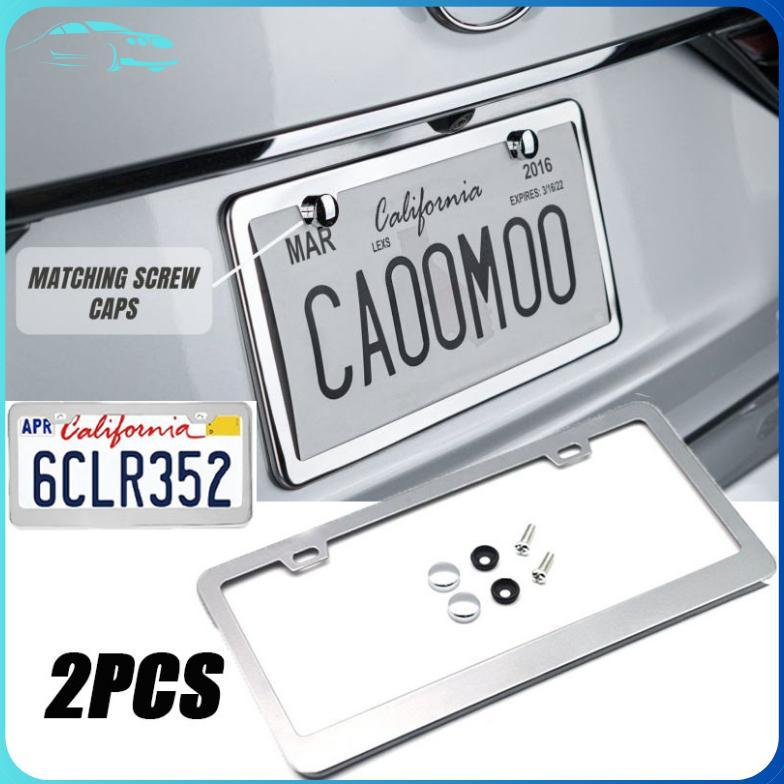 Frame Plat Nomor Mobil Stainless Steel Dudukan Plat Nomer Mobil ID Tempat Plat Nomor Mobil Dudukan P