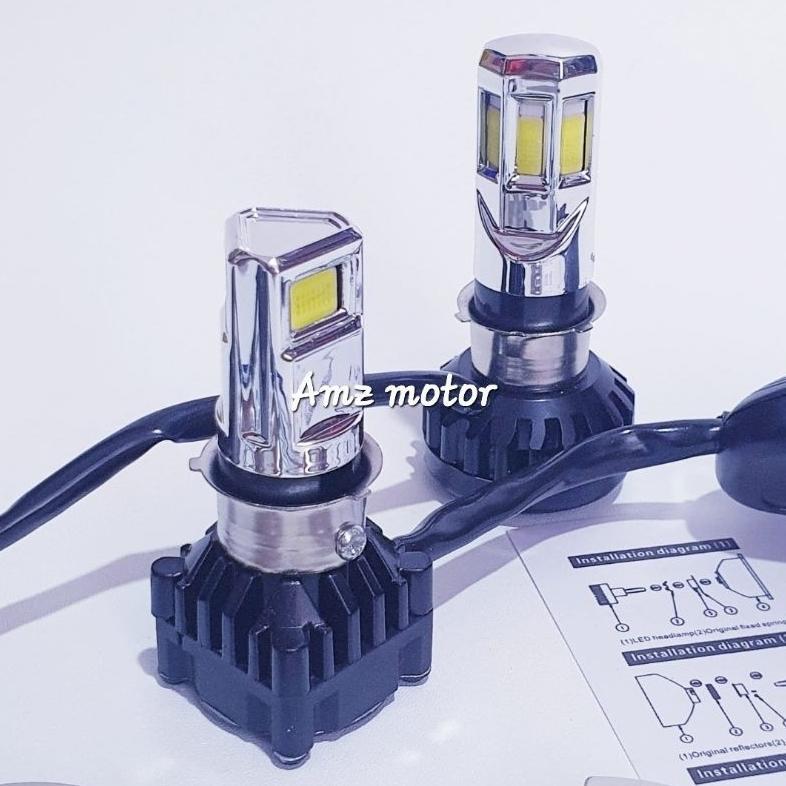 LAMPU HID DEPAN 6LED/3 LED +KIPAS MOTOR MIO/VARIO/VIXION/BEAT/VERZA/REVO/BLADE/JUPITER/MX KING/VEGA