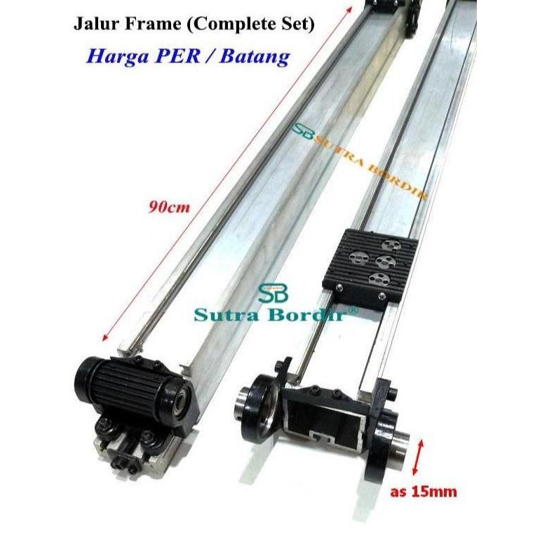 Frame 90cm as 15mm frame tengah as 15mm mesin bordir komputer complete set rel samping as 18mm frame