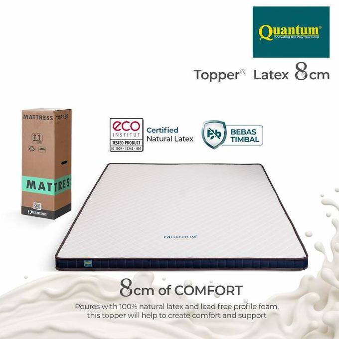 Newcap- Topper Kasur Quantum Latex 8Cm | Natural Latex | Kasur Ergonomis