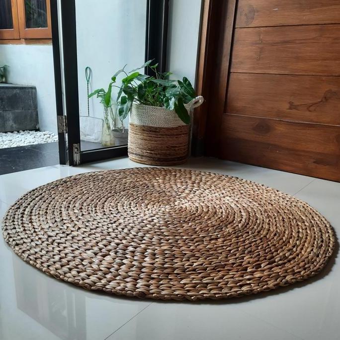 Karpet Eceng Natural Diameter 100cm, Rug Eceng.