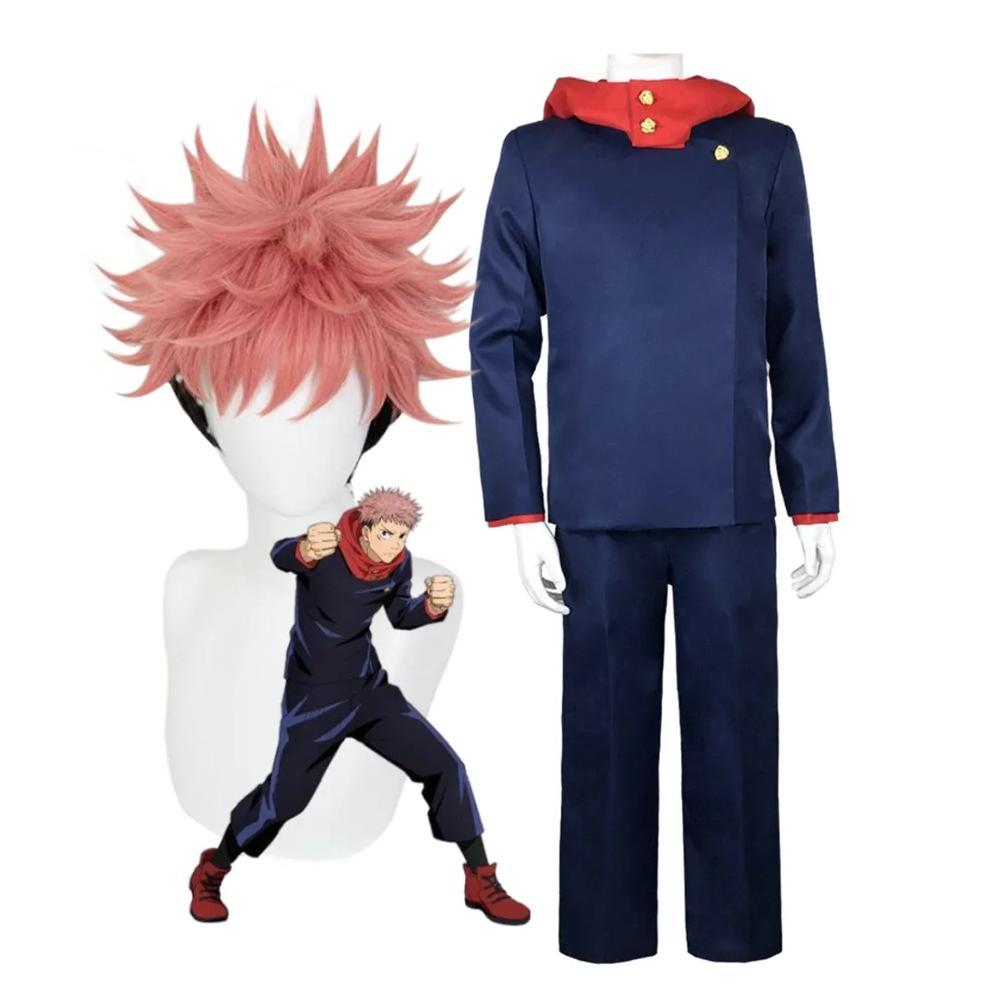 Anime Jujutsu Kaisen Itadori Yuji Top Pants Set School Uniform Cosplay Costumes