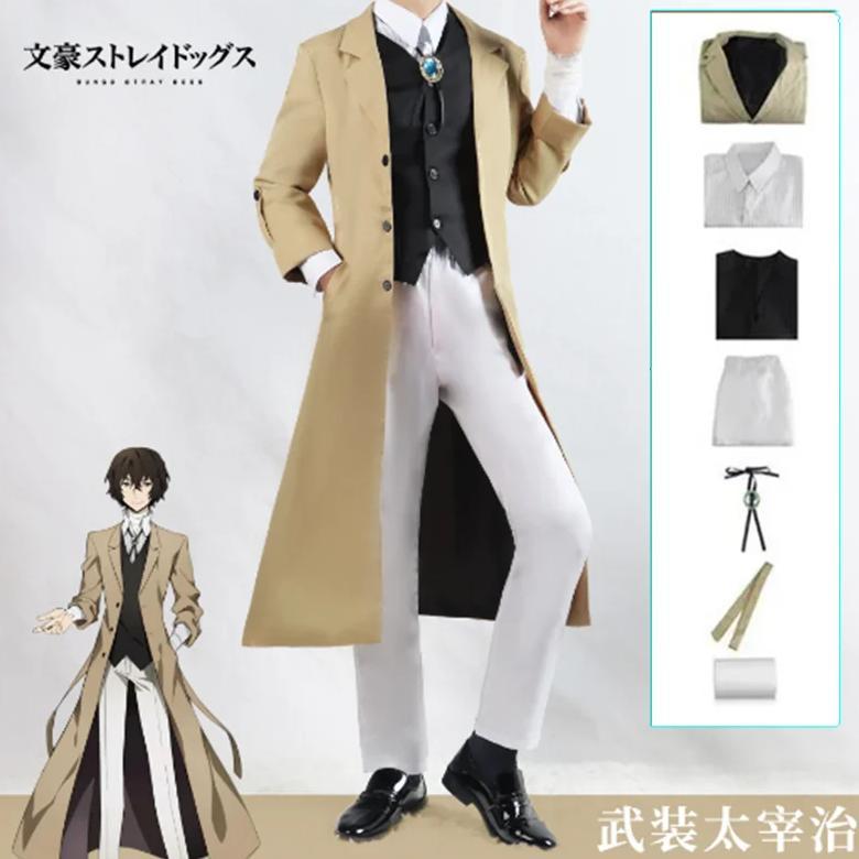 Anime dazai osamu Cosplay Costume Jacket Coat Dazai Osamu Suits Halloween Christmas Have A lot In St