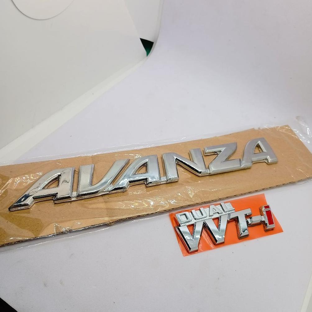 Emblem Logo Tulisan Avanza & Dual Vvti Original
