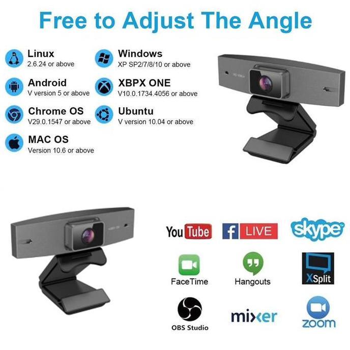 TELEVIDEO HD 1080p Webcam With Microphone Terlaris