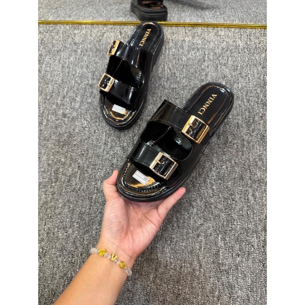 sendal Wanita kekinian Terbaru kulit Premium