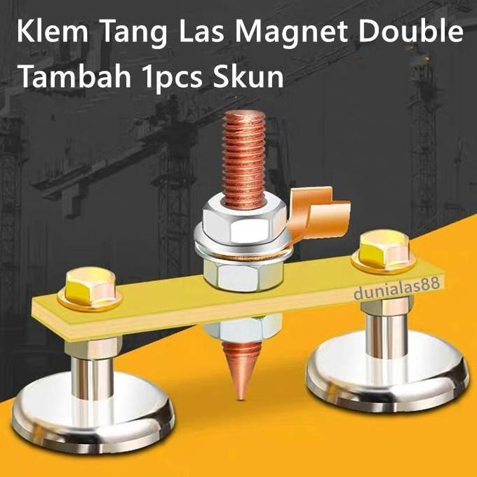 Klem Tang Las Magnet Double Utk Kabel Masa Mesin Travo Las Listrik