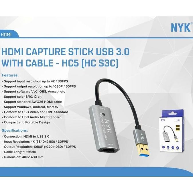 USB 3.0 HD VIDEO CAPTURE 60 FPS MOBILE GAME LIVE RECORDING Terlaris