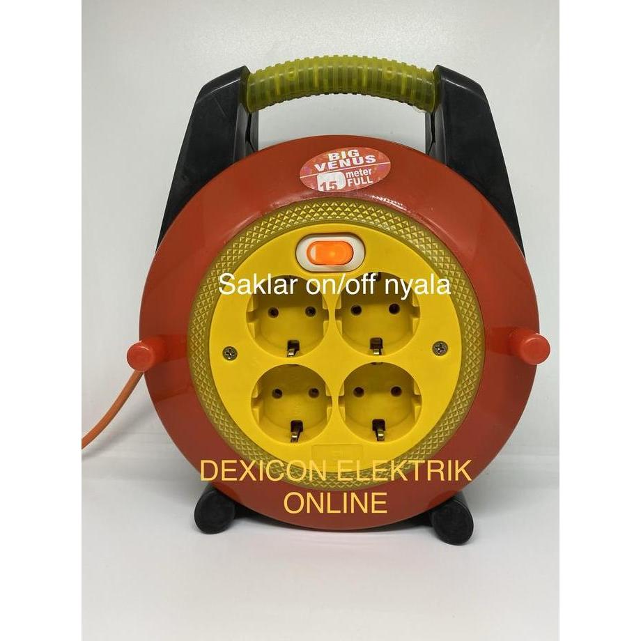 Yxrj- Stop Kontak Venus 15 Meter Full/Roll Kabel/Kabel Box/Kabel Gulungan