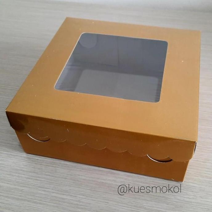 Good- Dus Kue 20x20 cm - Box Kue - Cake Box Gold - Emas