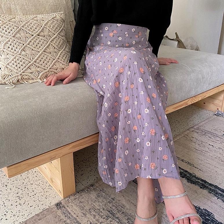 FLORAL SKIRT / KOREAN STYLE /MIDI SKIRT/ SKIRT A LINE