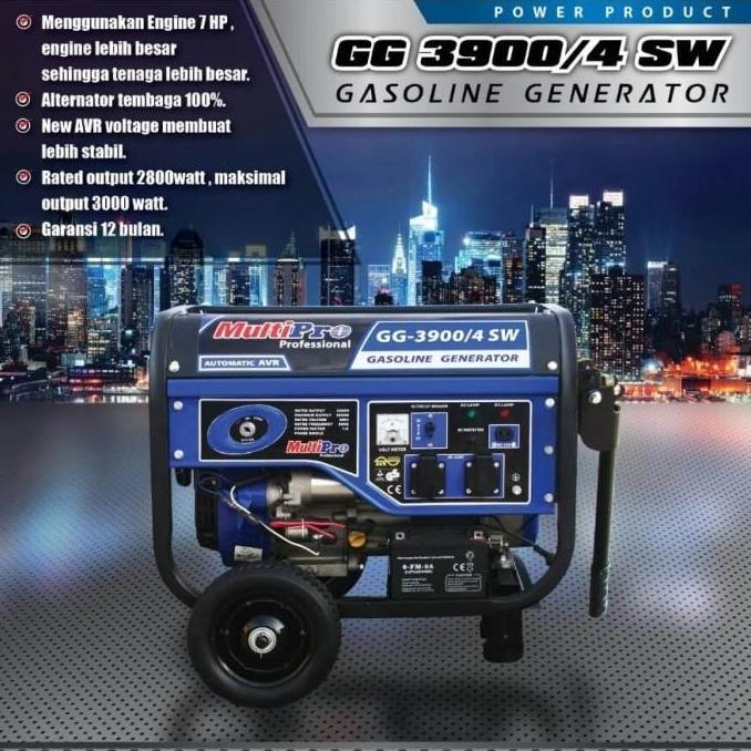 Terjangkau Multipro Genset Gg 3900 3000 Watt - Generator Set Bensin 4 Tak Starter