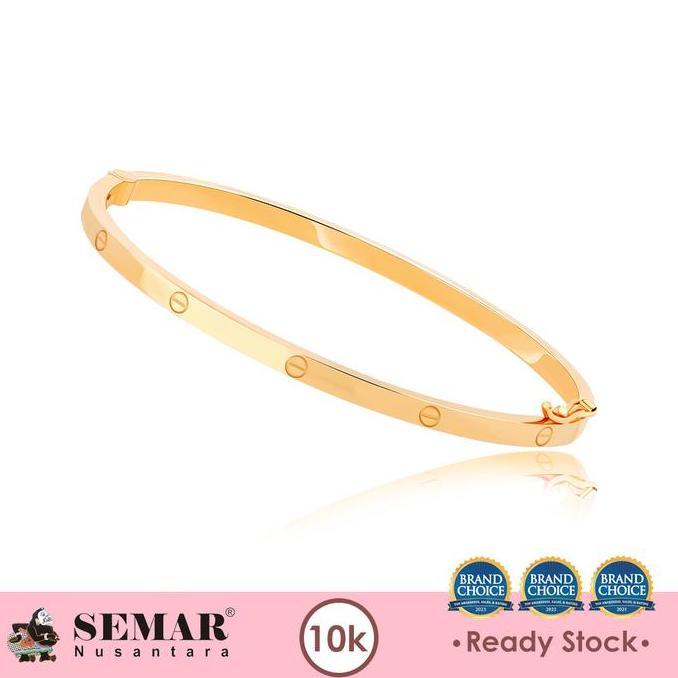 Terlaris Gelang Emas Charlotte Bangle Gold 10K Semar Nusantara