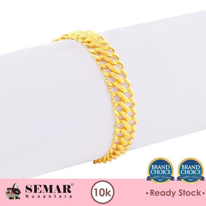 Terlaris Gelang Emas Rantai Alya Classic Gold 10K Semar Nusantara