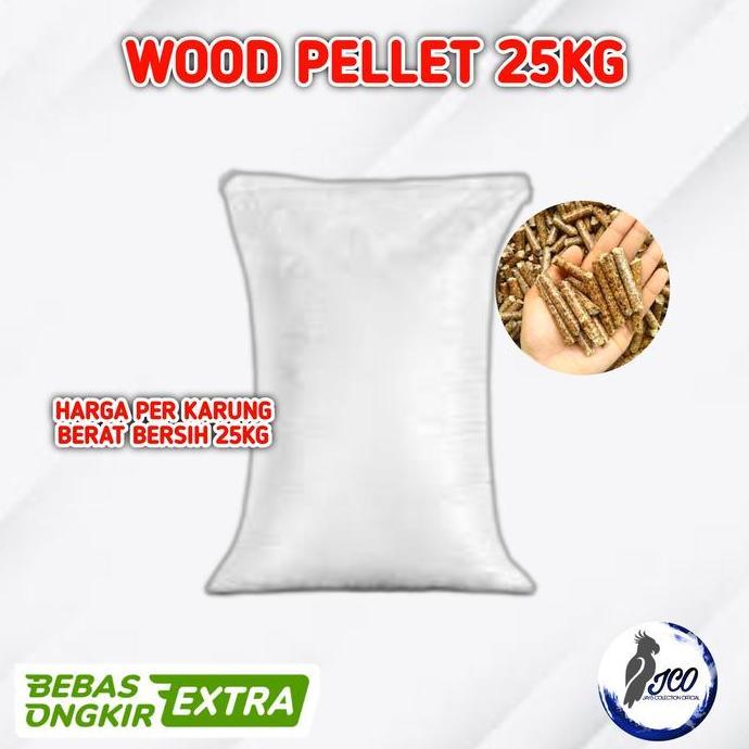 Enimx- Wood Pellet 25Kg Wood Pellet Karungan Pelet Kayu Kucing Alas Kandang