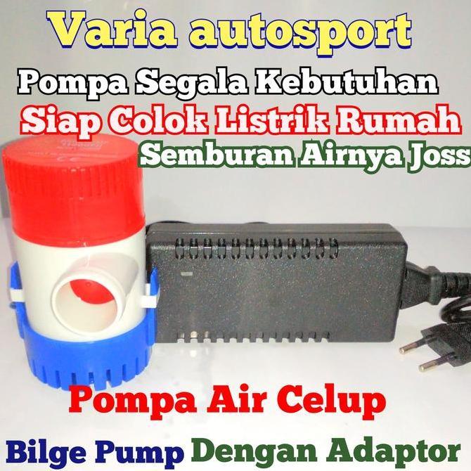 Pompa Air Celup Mini Bilge Pump Adaptor DC 12V Kolam ikan Submersible BEST SELLER